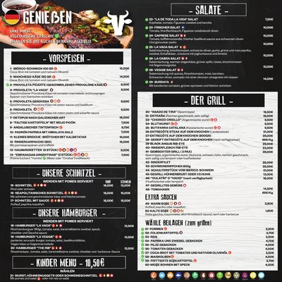German Menu