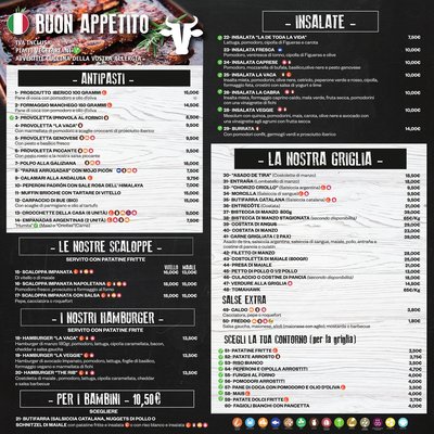 Italian Menu